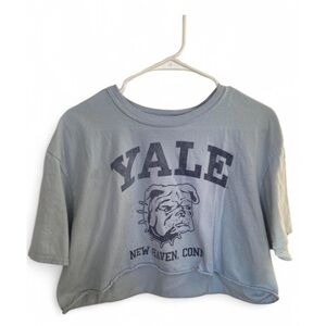 Women's Yale University Light Blue Cropped T-Shirt